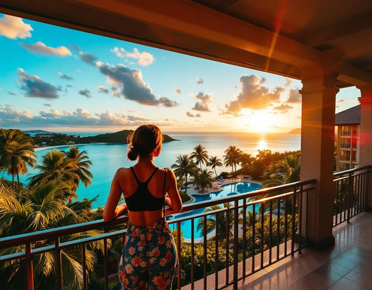 Terrasse sur lagon turquoise, ambiance zen, détente inoubliable dans des hotels in okinawa japan.
