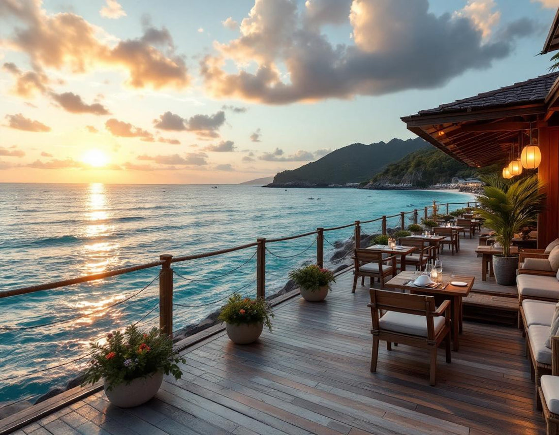 Restaurants à okinawa en terrasse avec vu sur mer