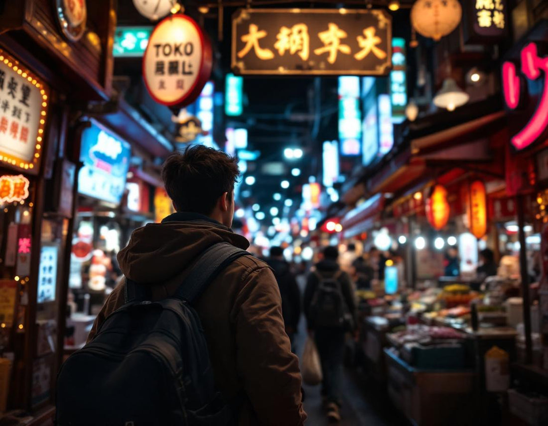 Touriste sortant du Shinkansen à Tokyo. Prix d'un voyage au japon discrètement évoqué dans l'image.